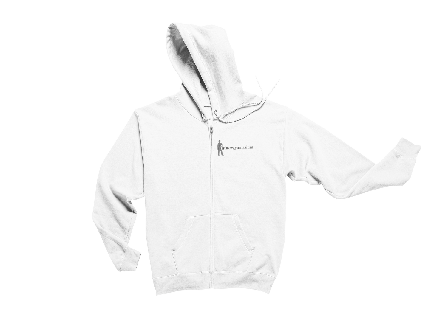 Rainergymnasium - Basic Zip-Hoodie - Weiß