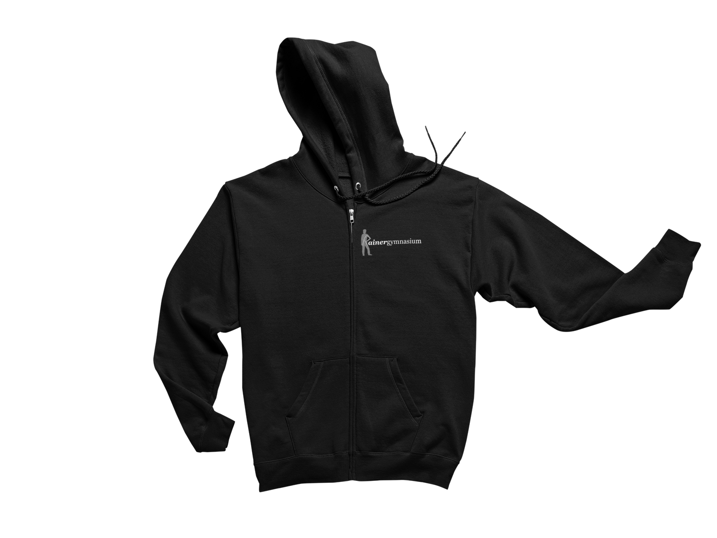 Rainergymnasium - Organic Zip-Hoodie - Dunkel