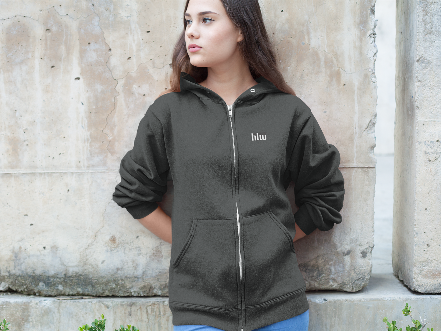 HLW Leoben - Organic Zip Hoodie - Stick